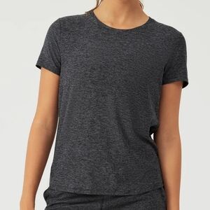 Outdoor Voices CloudKnit Short Sleeve T Shirt Charcoal Size Small